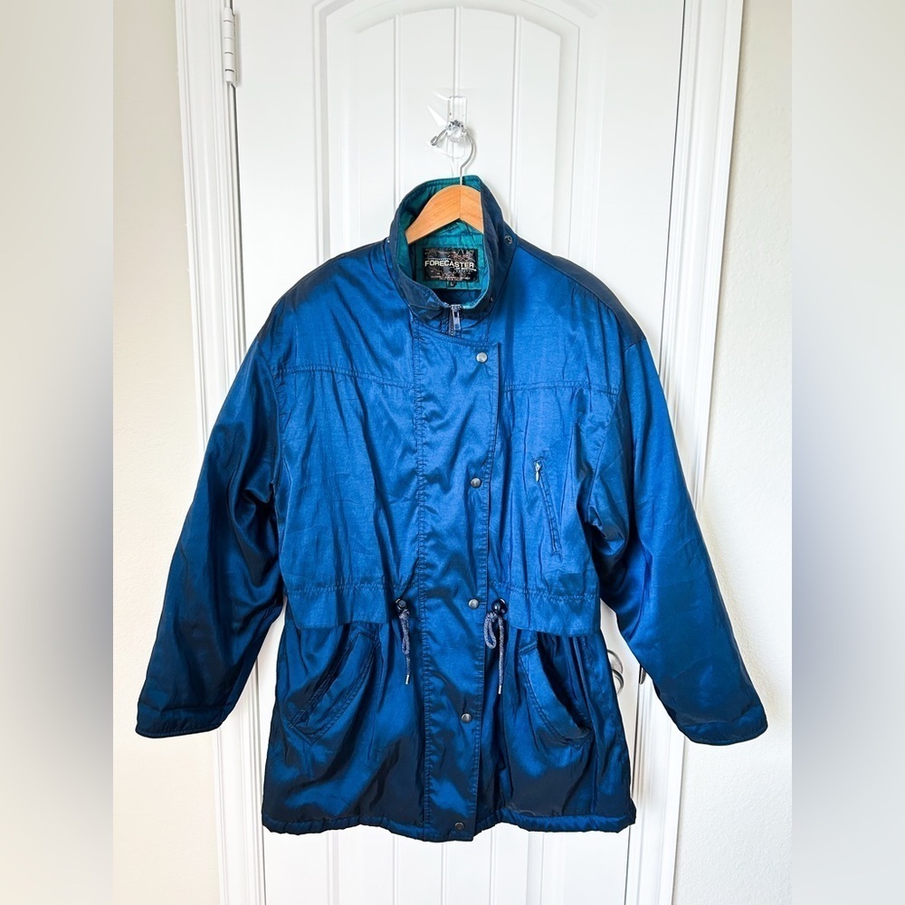 Vintage Forecaster of Boston Blue and Green Jacket Size Large
